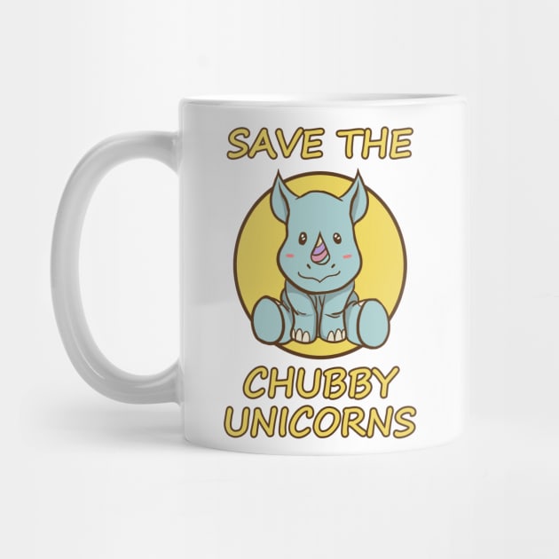 Rhino lovers Gift Save the Chubby Unicorns T-Shirt by nayakiiro